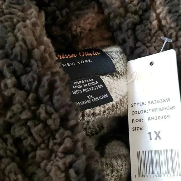 Camouflage Soft Stretch Teddy Slip-On Comfortable Hoodie Size 1X - Picture 5 of 5